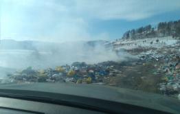 В Красночикойском районе горит свалка