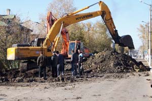 Забайкальск обезвожен из-за аварии на водоводе