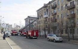 В центре Читы горит квартира