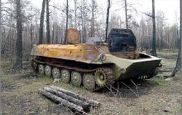 Вездеход сгорел в Ивано-Арахлейском заказнике