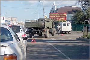 «Урал» ДОСААФ России протаранил маршрутку с пассажирами в Чите