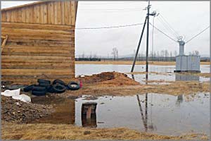 Дома в мкр. Камышинский на Биофабрике топит водой