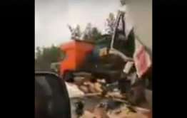 Видео с места смертельного ДТП с участием двух фур в Забайкалье появилось в сети
