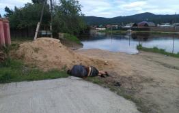 Житель Атамановки проявил мужество, уснув на берегу выходящей из берегов реки