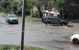 Улицы Читы превратились в бурные реки после дождя