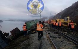 Сход 15 вагонов в Забайкалье (Фото)