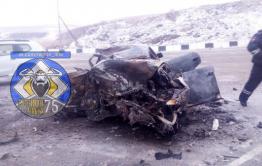 Возле Нерчинска сгорел 19-летний водитель авто