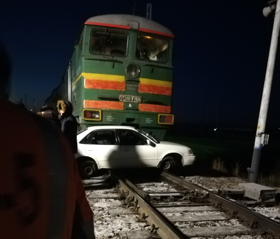 Авария на железнодорожном переезде в Забайкальске