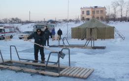 В Чите готовят купели для Крещенских купаний