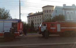Краевой суд горит в Чите (фото)