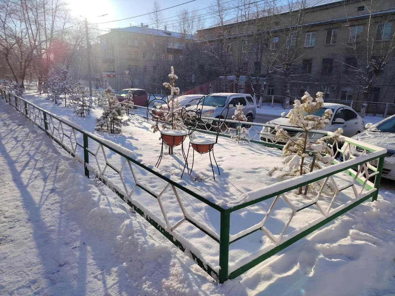 Снежный ноябрь в Чите. Фото Елены Муратовой