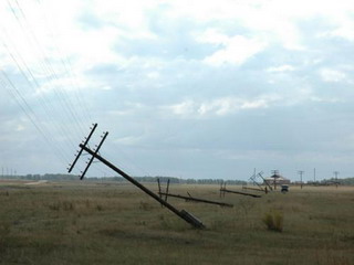 В Забайкалье проводятся восстановительные работы по электроснабжению после шторма