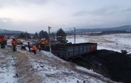 В Забайкалье на месте схода 12-ти вагонов восстановили движение по одному пути