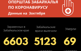 Людских потерь нет. За сутки короновирусом в Забайкалье заболело 89 человек - рекорд