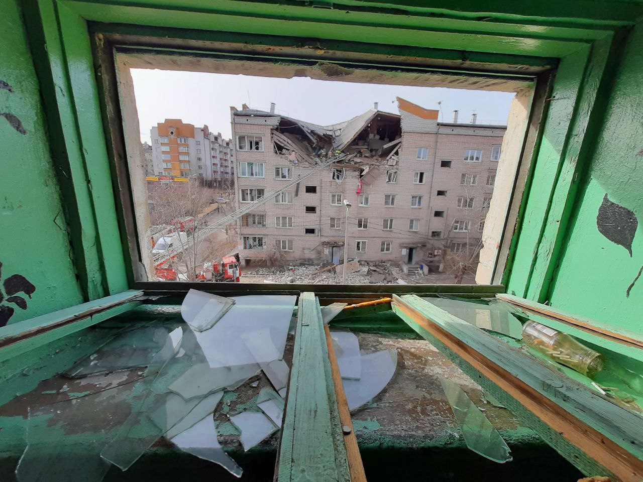 Взрыв газа в Чите по ул. Боровой 9 марта 2023 г. Фото 75.ру