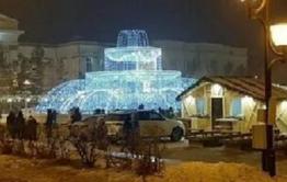 ​Фонтан и каток открыли на площади Ленина в Чите
