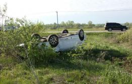 Водитель перевернулся на трассе в Красночикойском районе