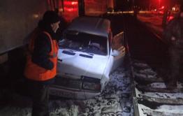 «Жигули» зажало поездом на переезде в Зилово на ЗабЖД