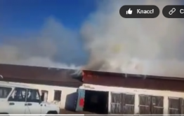 В Балее горят гаражи ДЭУ (видео)