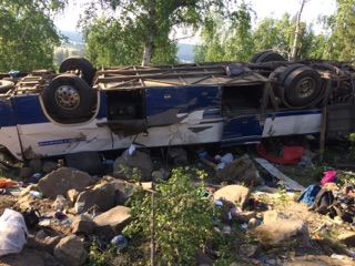Автобус с паломниками перевернулся в Забайкалье. 11 человек погибли
