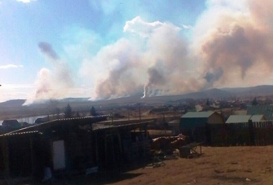 Пожар в районе Александровки локализован