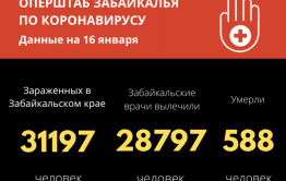 Число зараженных коронавирусом забайкальцев перевалило за 31 тысячу
