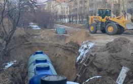 ДМРСУ начало укладывать ливневую канализацию на Горького в Чите