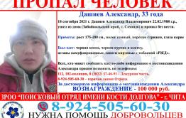100 тысяч рублей обещают за пропавшего почти год назад забайкальца