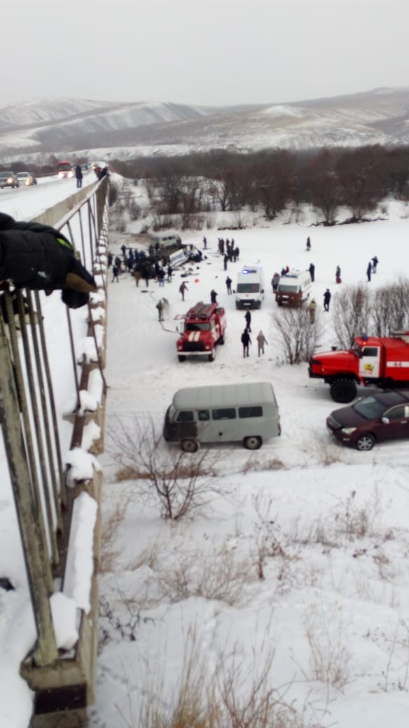 ​Предварительные данные УМВД — в ДТП с автобусом в Забайкалье погибло 4 человека, 5 ранены